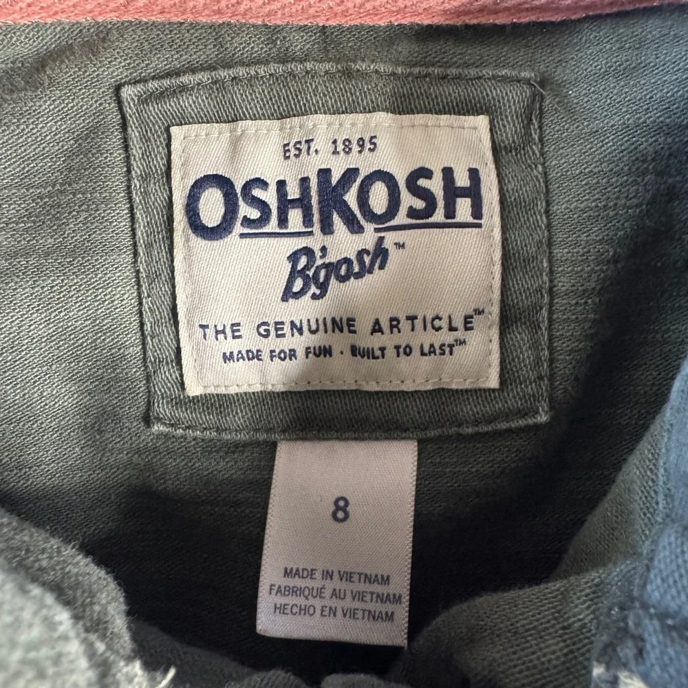 OshKosh B'gosh Kids‎ Girls Varsity Athletics Fox Patch Military Jacket Green 8